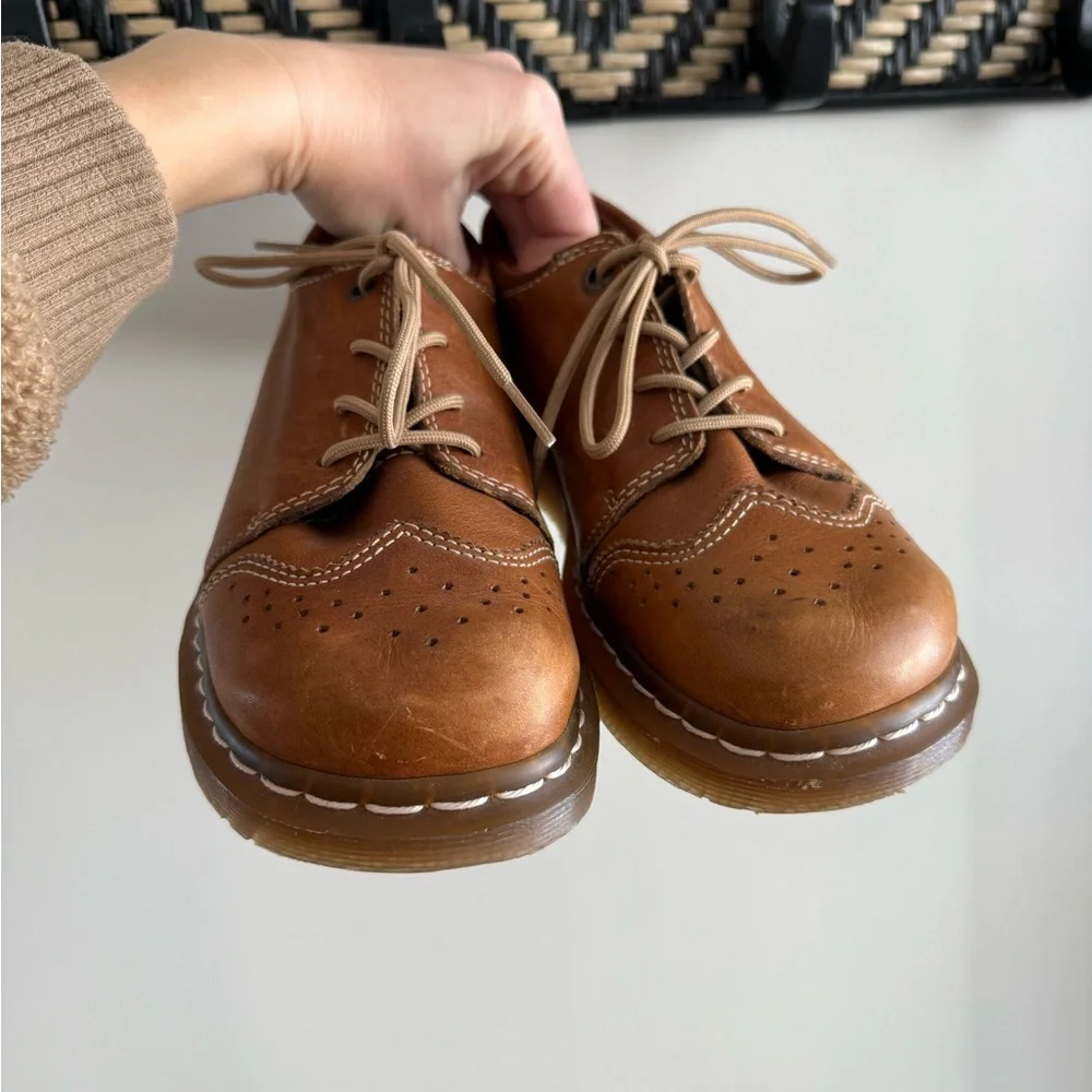 Dr. Martens 11664 Brown Leather Chunky Oxford Boots - Y2K 90s - Women's Size 9 - Picture 11 of 16